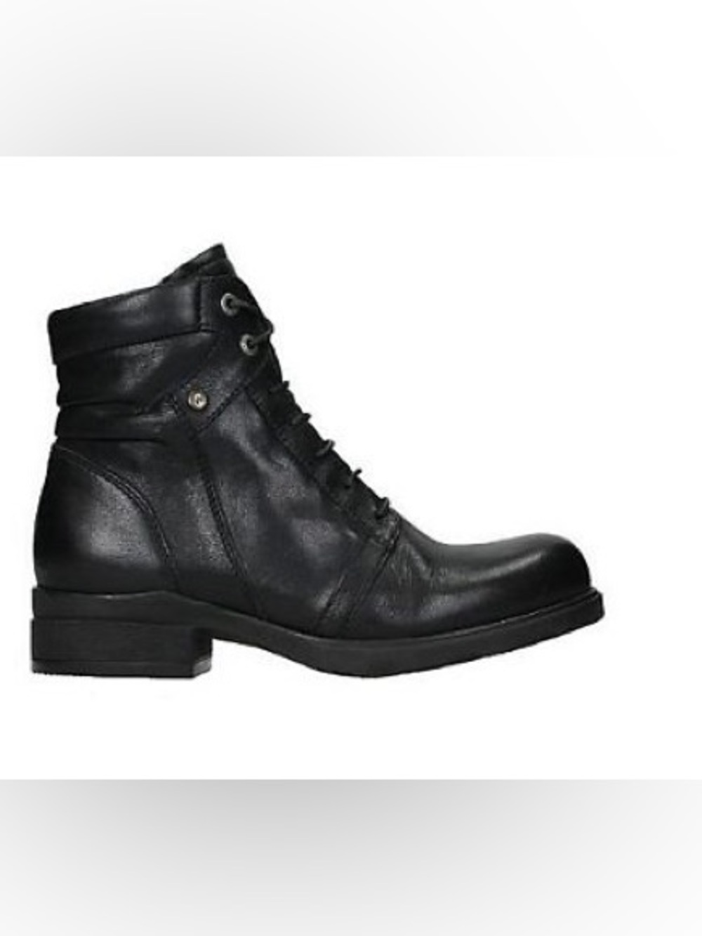 Wolky Women’s Black Leather Lace-Up Combat Boots Size 40